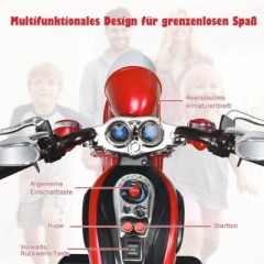 COSTWAY Motorrad Dreiradriges Design ab 3 Jahren Мотоциклетный трехколесный дизайн для детей от 3 лет.