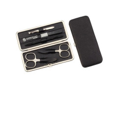 Hans Kniebes Manicure-Etui, Nappa-Vollrindleder, vernickelt Маникюрный чемоданчик, зернистая кожа наппа, никелирование