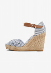 Tommy Hilfiger SEERSUCKER Wedge sandals seersucker bluecoast SEERSUCKER Босоножки на танкетке Сирсакер Блюкоаст
