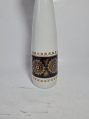 Ваза винтажная Echt Kobalt с темно-синим /золотым декором, ручная роспись, фарфор, 25.5 см, ГДР, 1960-70гг.