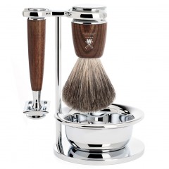 Muhle RYTMO 4-teiliges Rasierset Esche dunkel Rasierhobel RYTMO бритвенный набор из 4 предметов темно-пепельная безопасная бритва