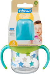 babylove Бутылочка Непроливашка для Детей с Двумя Ручками и Удобным Горлышком для Самостоятельного Питья, Синяя, 150ml, 1 шт