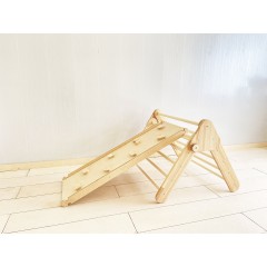 Woodwork for Kids 3-teiliges Piklerset Massivholz mit Kletterdreieck Набор из 3-х частей для пиклера из массива дерева с треугольником для лазанья