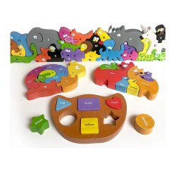 LK Trend  Style Kinderpuzzle 4-in-1 Lernspiel Megaset ABC Детская головоломка 4 в 1 развивающая игра Мегасет Азбука