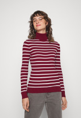 Tommy Hilfiger CABLE ROLL SWEATER Jumper stp rouge / ecru СВИТЕР CABLE ROLL Джемперы stp румяна / экрю