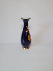 Royal KPM Винтажная Ваза c обильной позолотой на синем фоне, 23 см, Германия, 1960-70гг. 