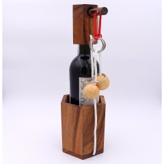 ROMBOL Flaschentresor – Edles Denkspiel aus Holz fur grosse Flaschen Сейф для бутылок — благородная деревянная головоломка для больших бутылок