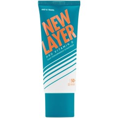 NEW LAYER High Performance Face & Travel Pro Vitamin D Sunscreen SPF 50+ Высокоэффективный солнцезащитный крем Face & Travel Pro с витамином D SPF 50+