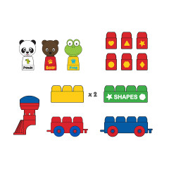 Tutor Blocks Meine ersten Magnetbausteine Reisezug Мой первый пассажирский поезд из магнитных строительных блоков