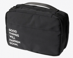 Vito & Joe Kulturbeutel Herren schwarz "good things will happen soon" Косметическая сумочка для мужчин, 1 шт.