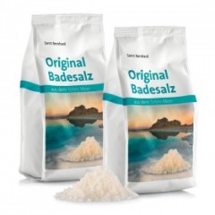 Krauterhaus Sanct Bernhardt Original Bath Salts from the Dead Sea 2 kg, Оригинальные соли для ванн из Мертвого моря  1кг х 2 упаковки (2кг)